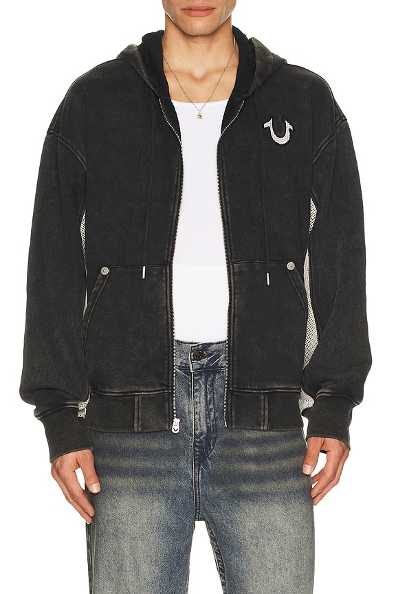 view 2 of 6 Zip Up Hoodie in Jet Black