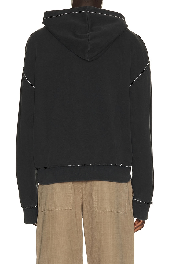 view 2 of 5 Applique Big T Boxy Hoodie in Jet Black