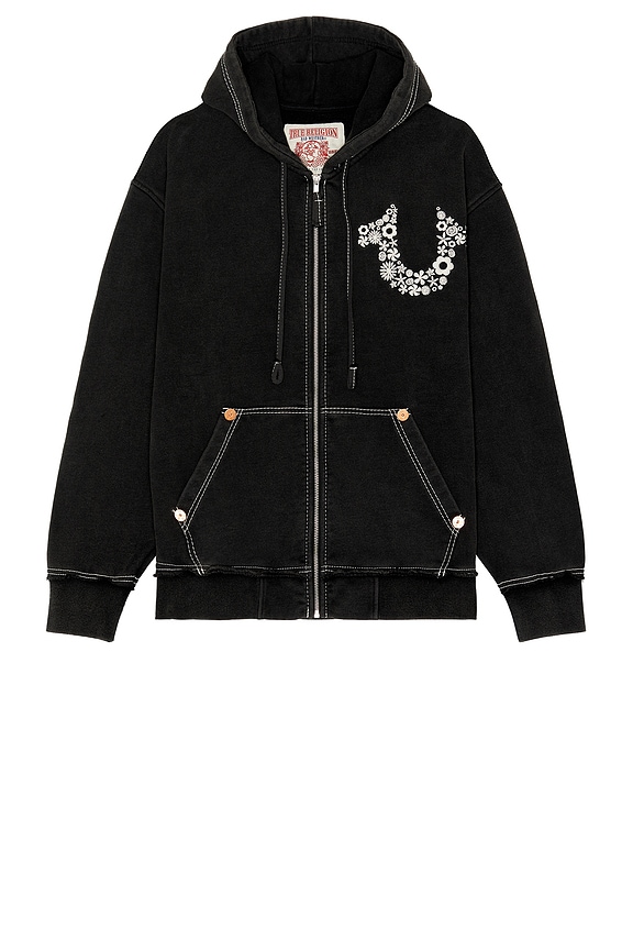 view 2 of 3 SWEAT À CAPUCHE in Jet Black