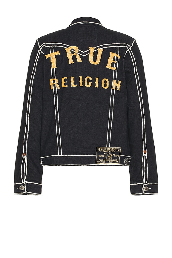 view 2 of 3 Rope Stitch Western Jimmy Jacket in Rinse