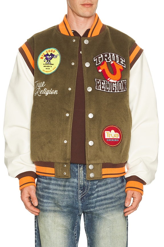 view 1 of 5 BLOUSON CAMPUS GARDEN LOGO in Capers Green & Winter White