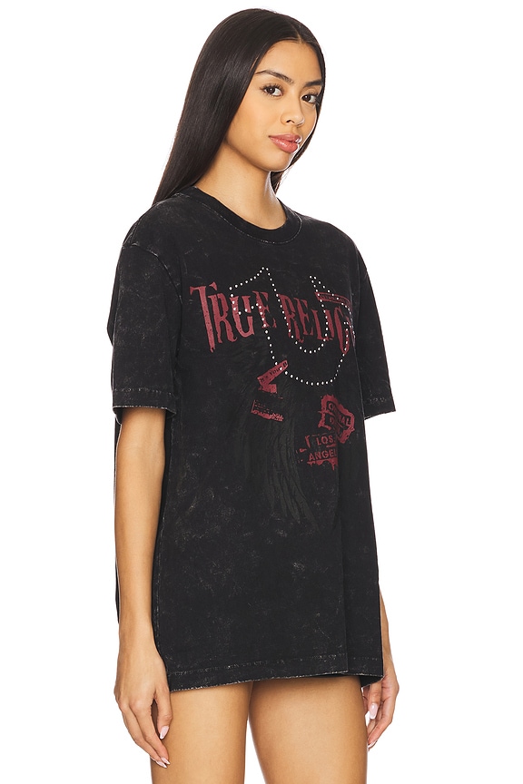 view 2 of 5 Studded True Wing Tee in Jet Black