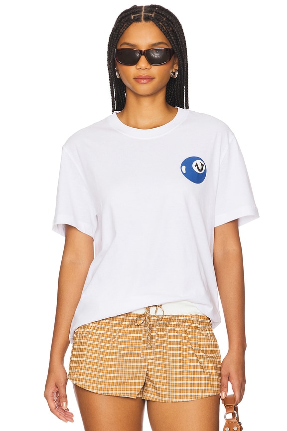 view 2 of 4 Short Sleeve Puff Ball Tee in Optic White