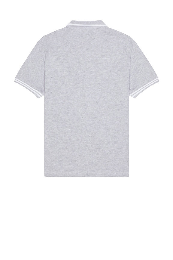 view 2 of 5 Short Sleeve Big T Horseshoe Polo in Heather Grey
