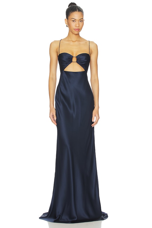 view 1 of 4 Cut Out Bias Gown in Space