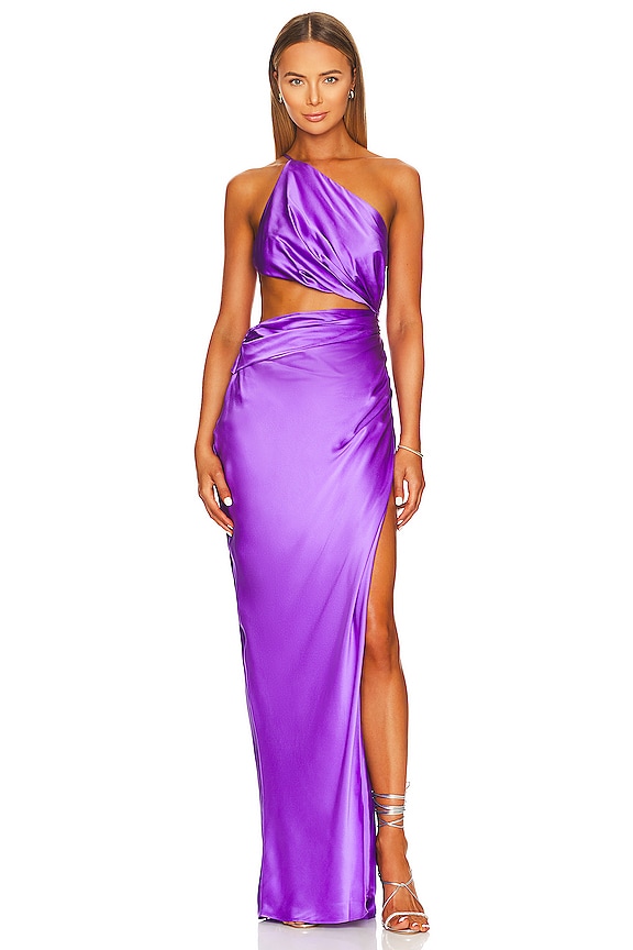 The Sei x REVOLVE One Shoulder Cut Out Gown in Grape | REVOLVE