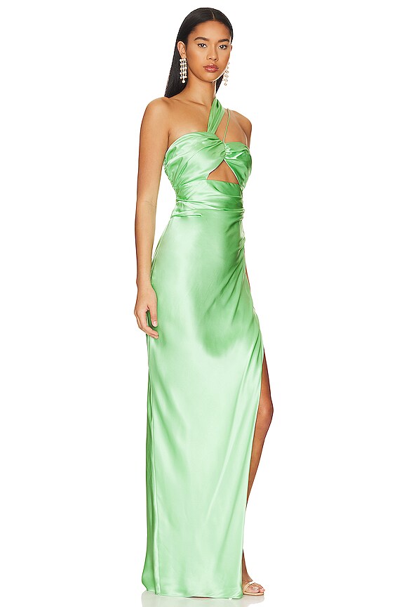view 2 of 4 ROBE DE SOIRÉE ASYMMETRICAL BANDEAU in Mint