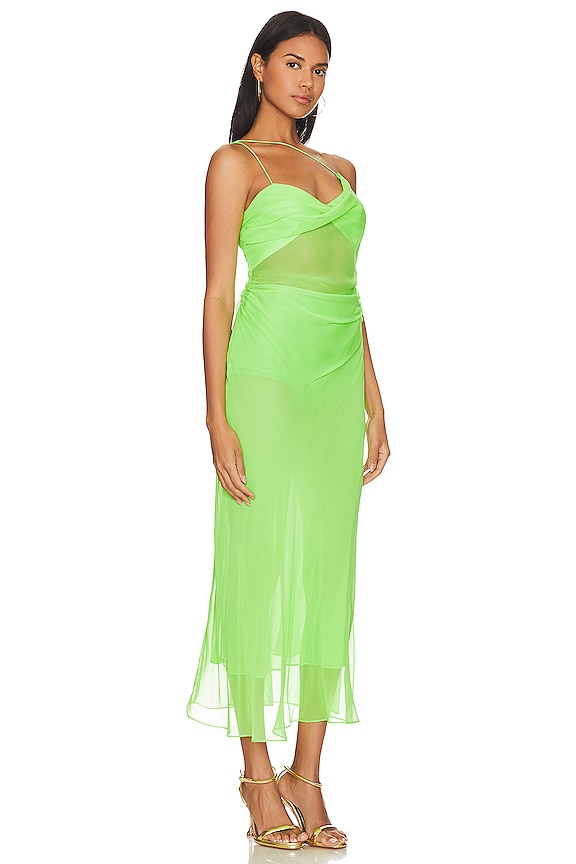 view 2 of 3 Diaphanous Dress in Parakeet