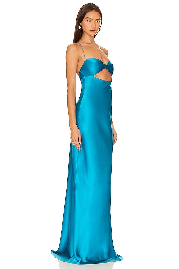 view 2 of 3 VESTIDO AL BIES CON BALCONETTE in Lake