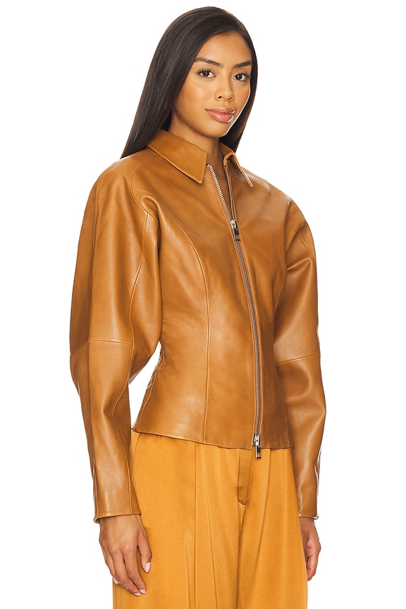 view 2 of 4 CHAQUETA CUERO in Toffee