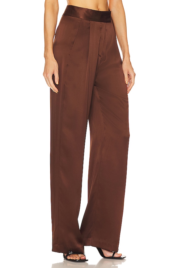 view 2 of 4 Wide Leg Trouser in Chocolate