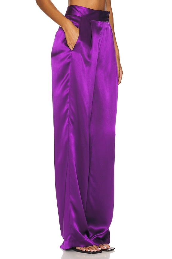 view 2 of 6 БРЮКИ WIDE LEG in Eggplant