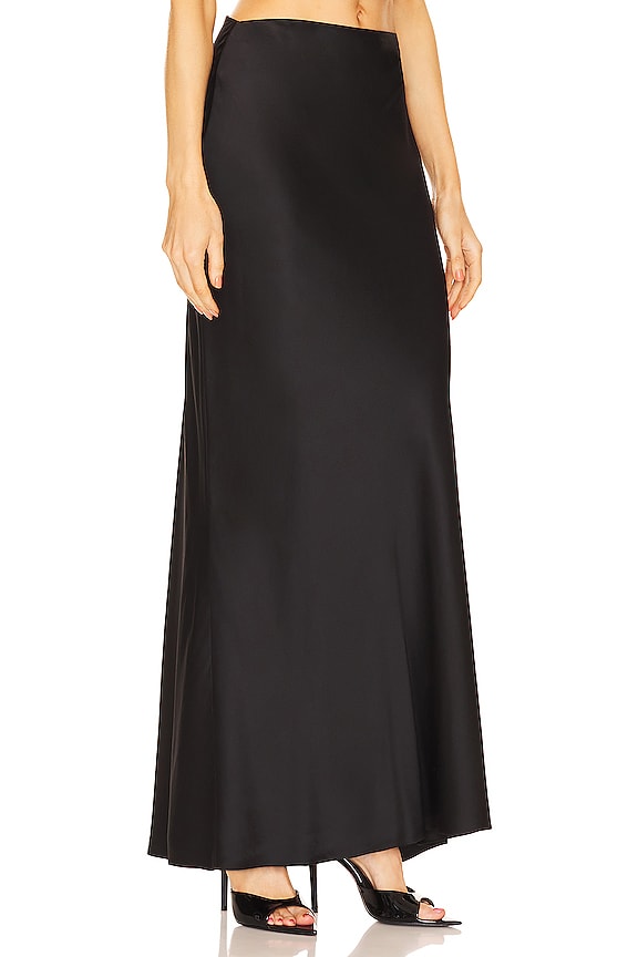 view 2 of 4 Bias Maxi Skirt in Black