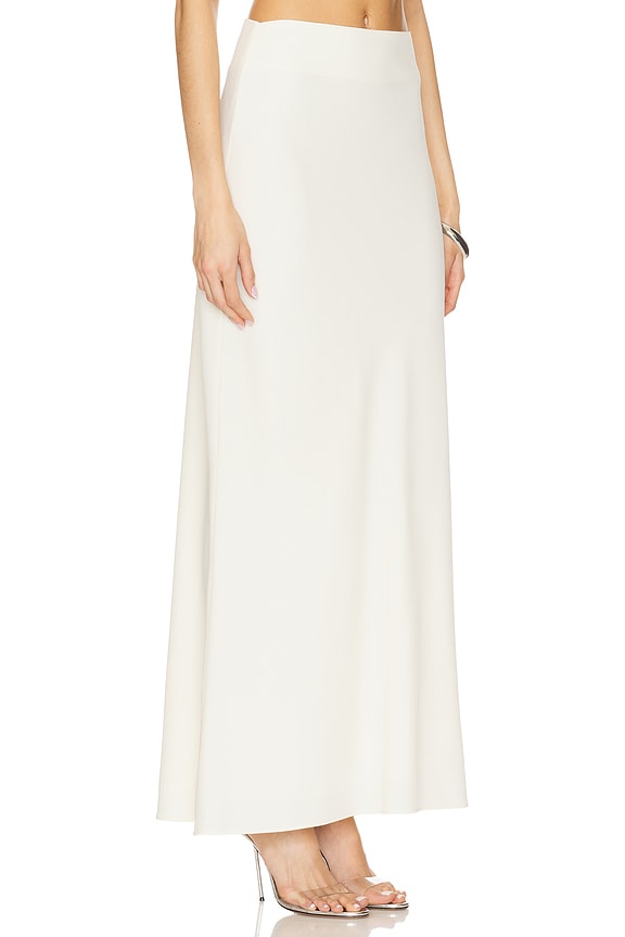view 2 of 6 Crepe Bias Maxi Skirt in Cream