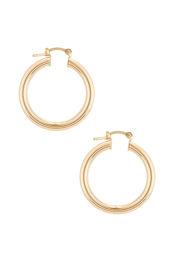view 2 of 3 The Large Ravello Hoops in Gold