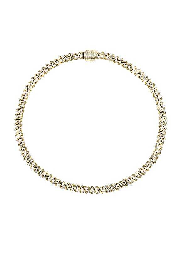 view 2 of 3 COLLAR BAGUETTE CUBAN LINK in Gold