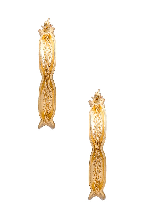 view 2 of 3 ANNEAUX TWISTED SEGNATA in Gold