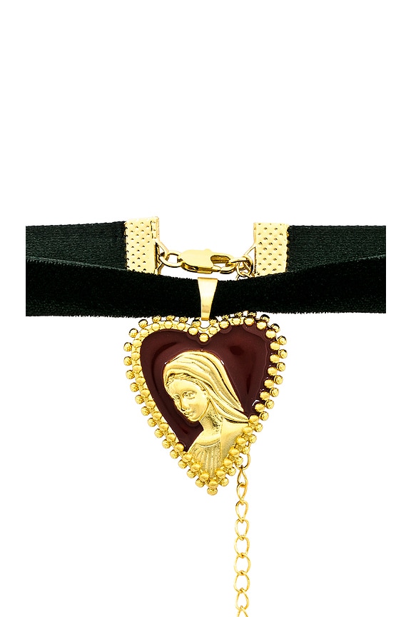 view 2 of 2 COLLIER RAS DU COU VIRGIN SANGRE in Velvet & Gold