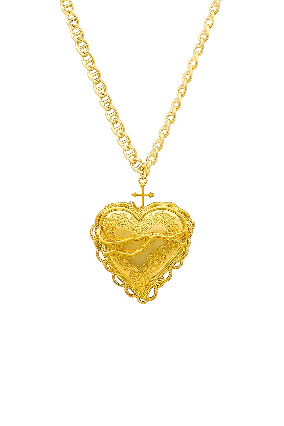 view 2 of 2 COLLAR HEART OF THORNS in Gold