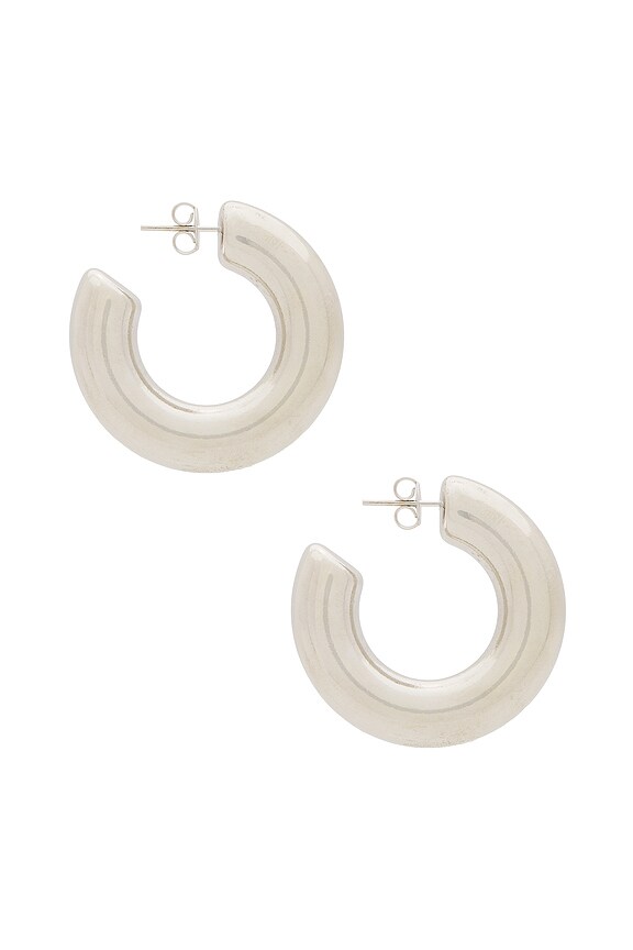 view 2 of 3 The Large Hailey Hoops in Silver