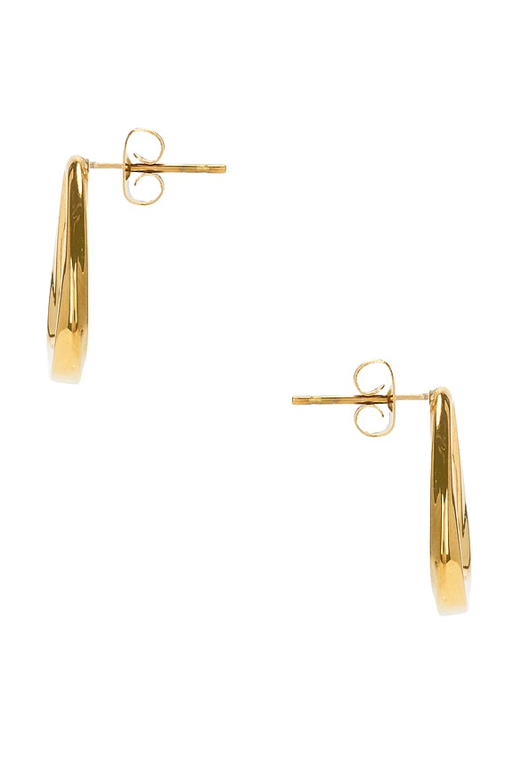 view 2 of 2 Rounded Stud Earring in Gold