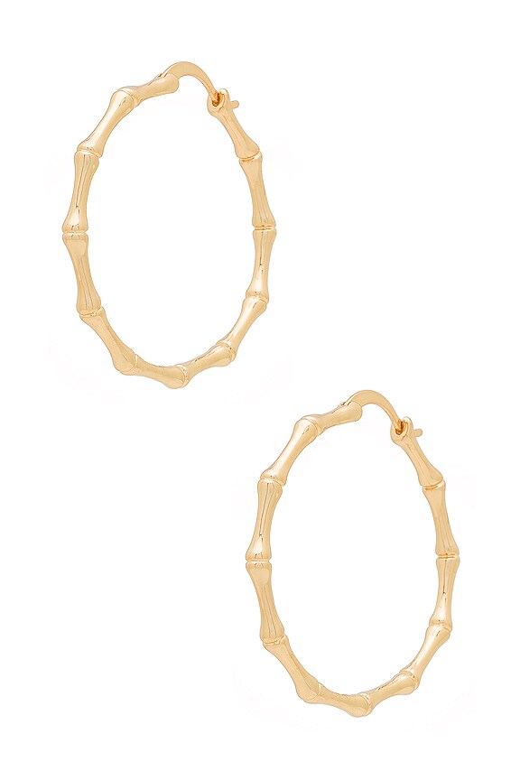 view 2 of 2 PENDIENTES BAMBOO in Gold