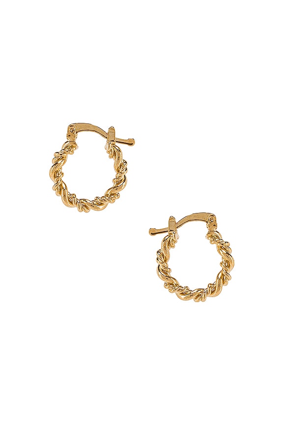 The M Jewelers NY Mini Capri Hoops in Gold | REVOLVE