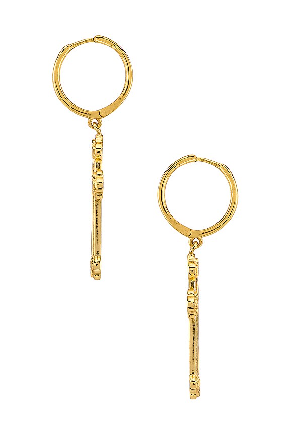 view 2 of 3 Siena Cross Earrings in Gold
