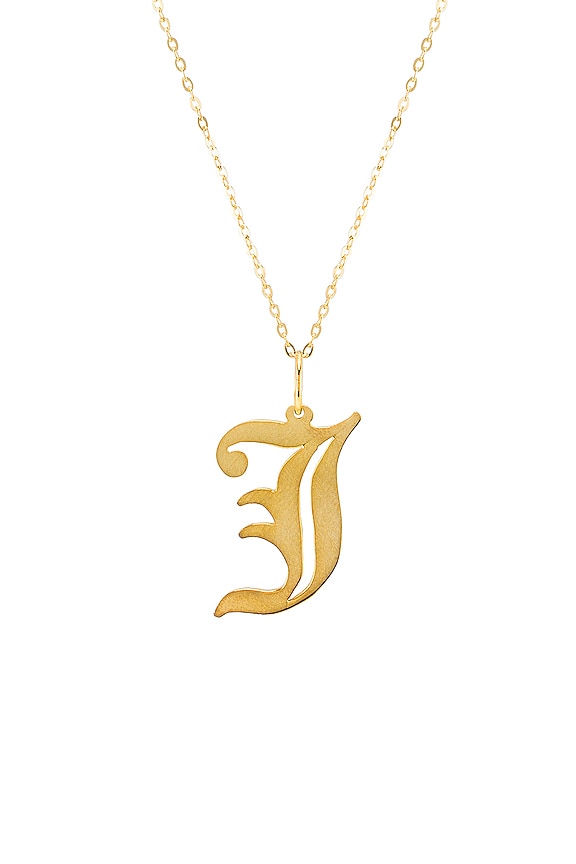view 2 of 2 The Old English J Pendant in Gold