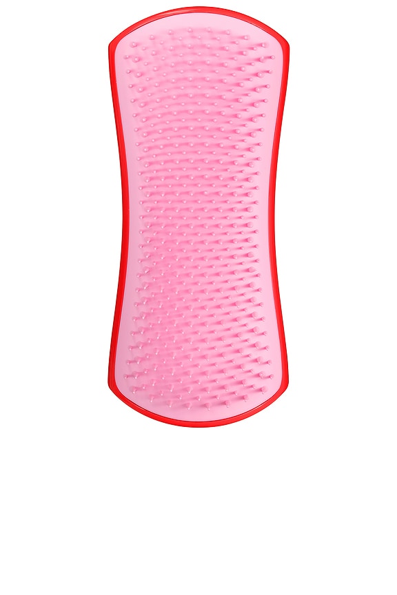 view 2 of 4 Large De-shedding Dog Grooming Brush in Red & Pink
