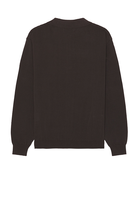 view 2 of 4 Cable Knit Zip Polo in Brown