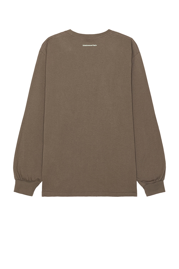 view 2 of 3 T-logo Long Sleeve Tee in Dark Mocha