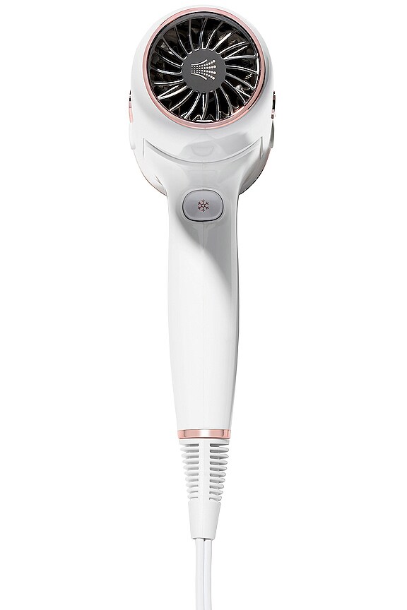 view 2 of 6 Cura Luxe Professional Ionic Hair Dryer in White & Rose Gold