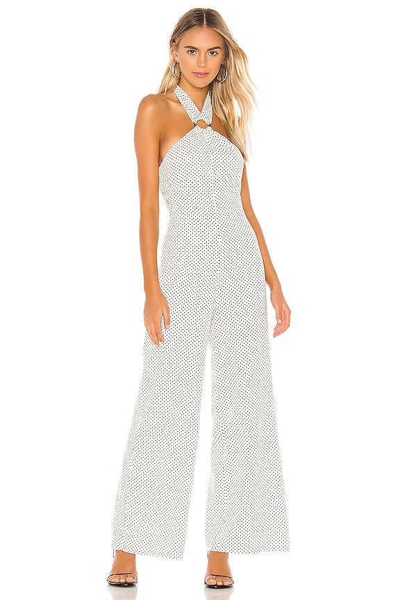 view 1 of 3 Aubrielle Jumpsuit in Ivory & Black Dot