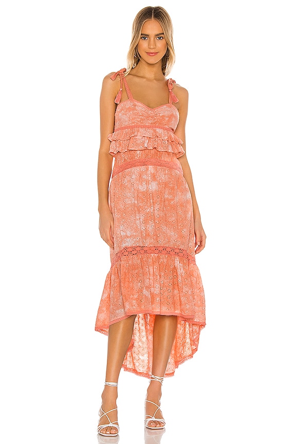 view 1 of 4 VESTIDO RUMER in Coral Pink Tie Dye