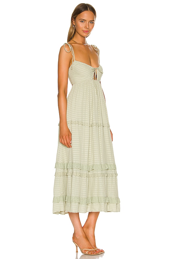 view 2 of 3 FRANKIE ミディ丈ドレス in Sage Green