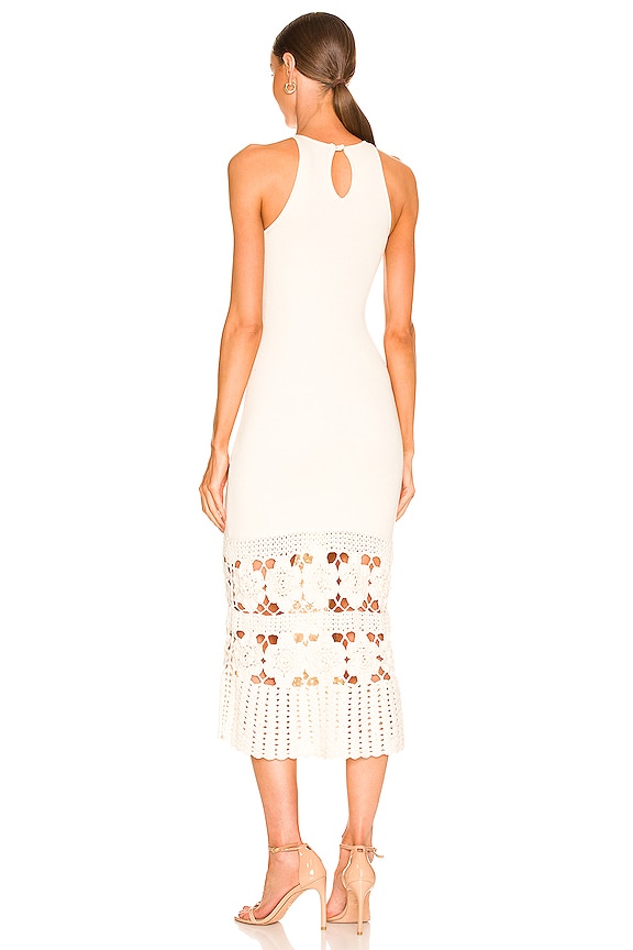 Tularosa Finley Crochet Midi Dress in Ivory REVOLVE