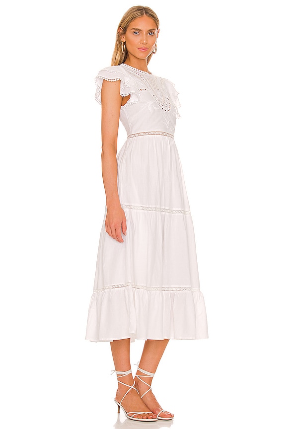 view 2 of 3 VESTIDO MIDI CLAUDETTE in White