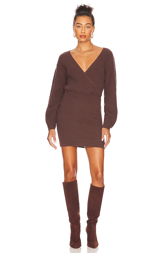 view 2 of 4 ROBE COURTE MIA in Chocolate Brown