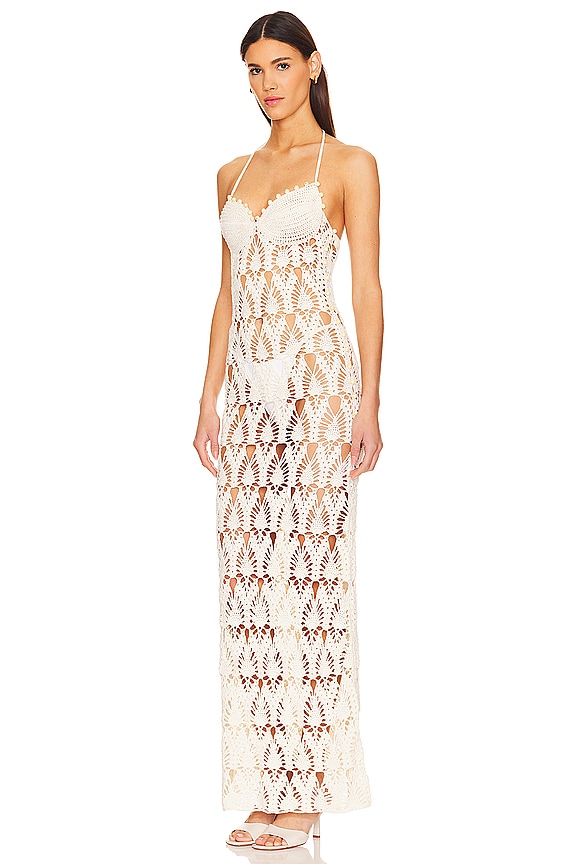 view 2 of 3 Marla Crochet Maxi Dress in White