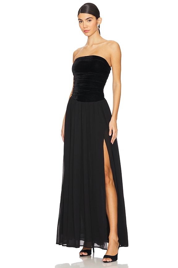 view 2 of 3 Taylor Velvet Gown in Black