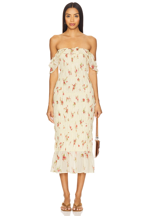 view 2 of 4 Esmie Midi Dress in Cream & Rose Floral