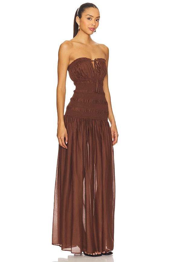 view 2 of 3 Lucie Maxi Dress in Chocolate Brown