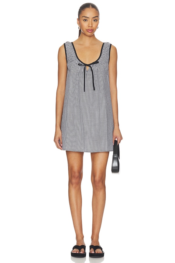 view 1 of 4 VESTIDO JOSIE in Black & Ivory Gingham