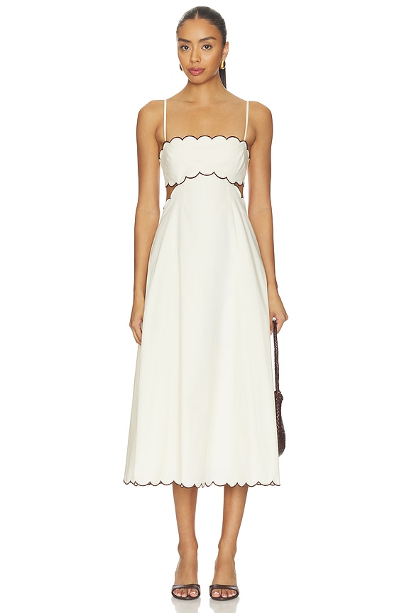 view 1 of 3 ROBE SAMARA in Ivory & Dark Brown