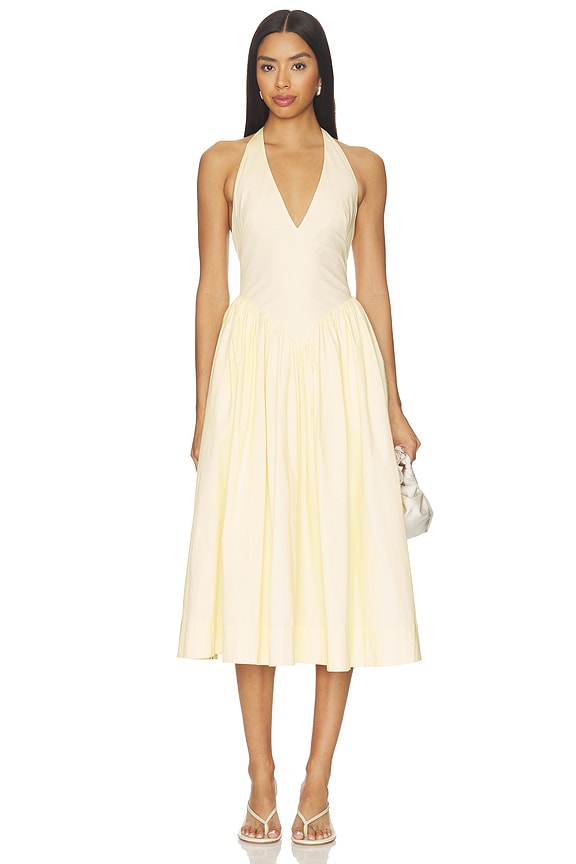 view 1 of 3 X Ivana Ramirez Stella Midi Dress in Baby Yellow