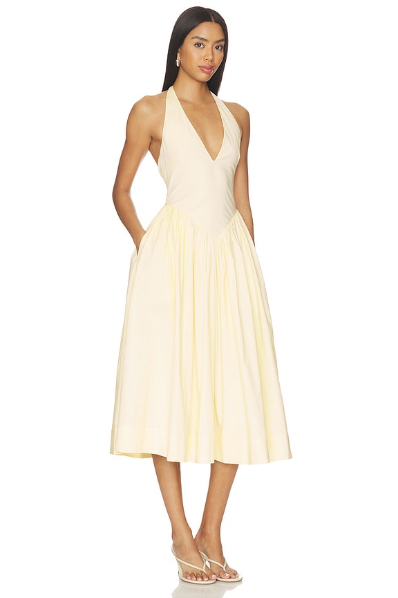 view 2 of 3 X Ivana Ramirez Stella Midi Dress in Baby Yellow