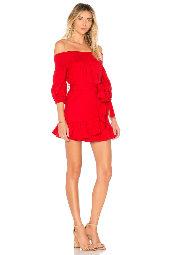 view 2 of 3 VESTIDO CON UN HOMBRO DESCUBIERTO MAIDA in Poppy