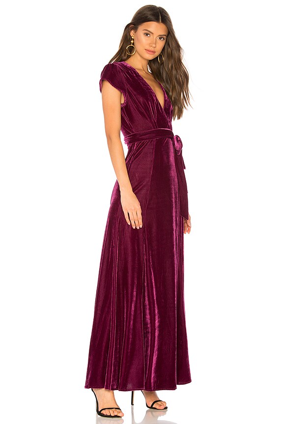 view 2 of 3 Sid Wrap Dress in Burgundy