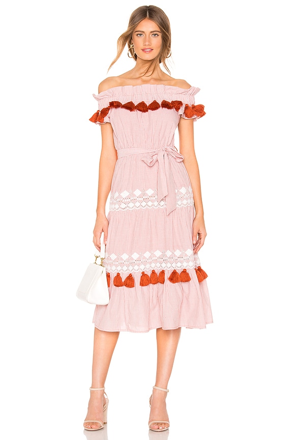 view 1 of 3 Lana Dress in Rust Stripe